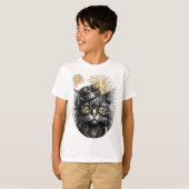 T-shirt Spunky Paws The Funky Steampunk Cat  (Devant entier)