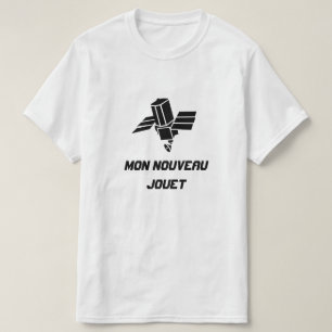 T-shirt Spy Satellite avec texte Mon nouveau jouet