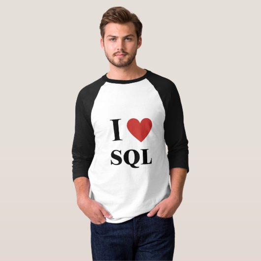 T-shirt SQL coeur (Devant entier)