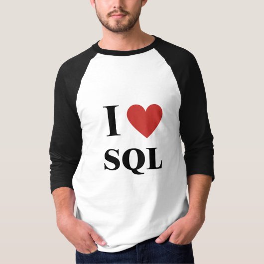 T-shirt SQL coeur (Devant)
