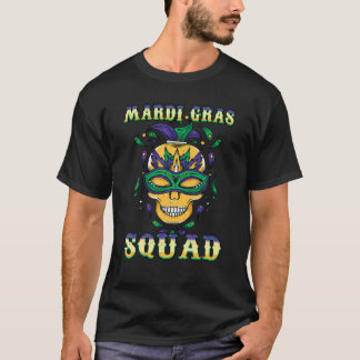 T-shirt Squad 2022 Jester Mask Festival Parade Beads Mardi