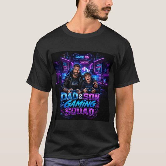 T-Shirt Squad de jeu Papa & Fils (Devant)