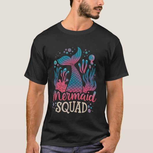 T-shirt Squad de sirène sirène (Devant)