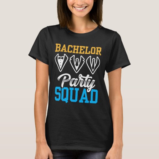 T-shirt Squad EVJF Équipe Mariée Marié (Devant)