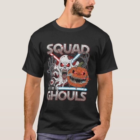 T-shirt Squad Ghouls Sci-Fi Halloween Horreur (Devant)
