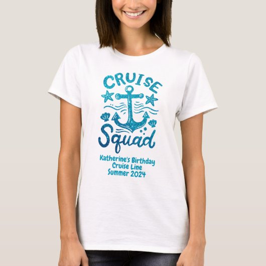 T-shirt Squad Group Friends Custom Birday Event (Devant)