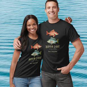 T-shirt Squam Lake New Hampshire NH vêtements de poisson n