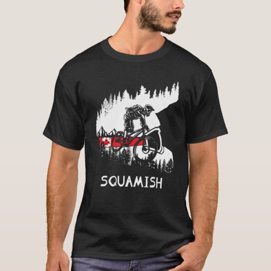 T-shirt Squamish Mtb Downhill Trail Biker Colombie-Britann (Devant)