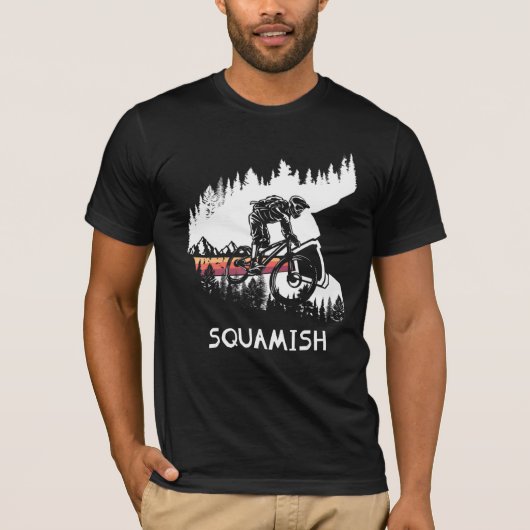 T-shirt Squamish Mtb Downhill Trail Biker Colombie-Britann (Devant)