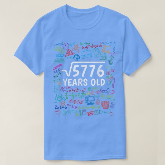 T-shirt Square Root Of 5776 (Design devant)
