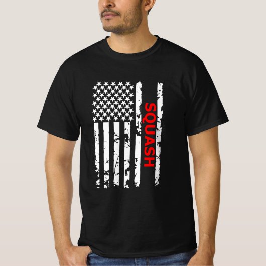T-shirt Squash Cool USA Drapeau design graphique (Devant)