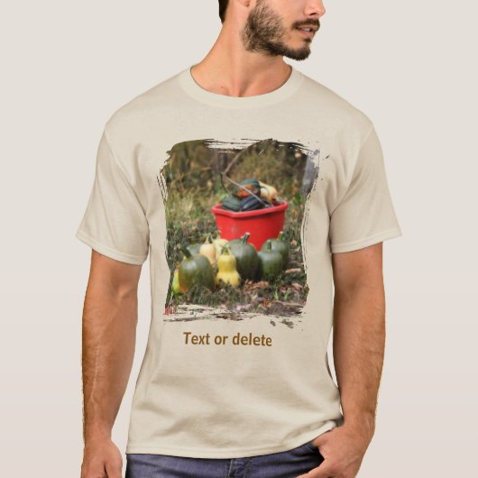 T-shirt Squash Country Garden Harvest Personalized (Devant)