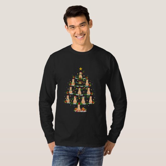 T-shirt Squash Lover Xmas Lighting Squash Christmas Tree (Devant entier)