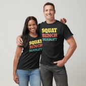 T-shirt Squat Bench Deadlift Poids Gym Hommes Gym Fit (Unisexe)