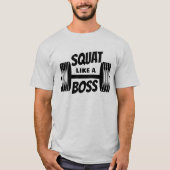 T-shirt Squat comme un patron Simple Barbell Fitness Train (Devant)