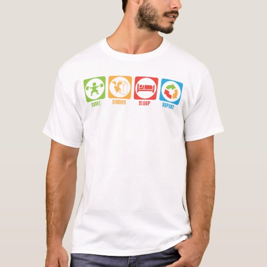 T-shirt Squat, Lait (GOMAD), Sommeil, Répéter (Devant)