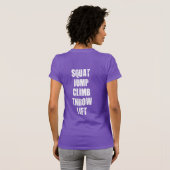 T-shirt Squat, Sauter, Grimper, Jeter, Ascenseur - WOD (Dos entier)