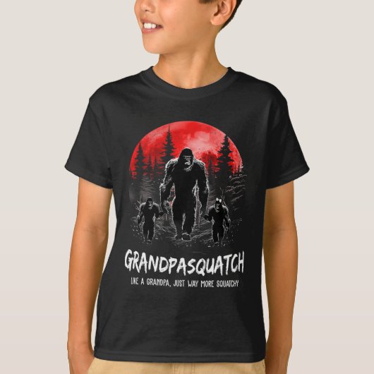 T-shirt Squatch Comme Un Grand-Père Juste Beaucoup Plus De (Devant)