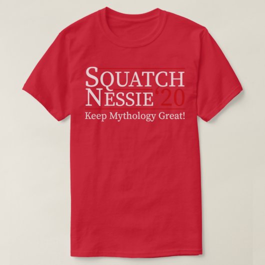 T-shirt Squatch Nessie 20 Funny Election 2020 (Design devant)