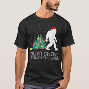 T-shirt Squatching à travers la neige - Bigfoot