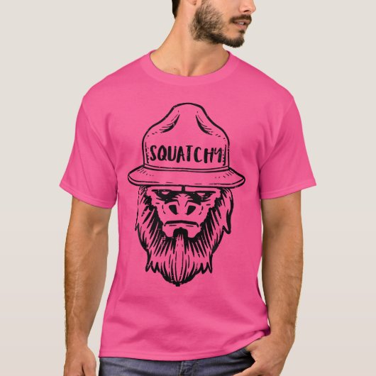 T-shirt Squatchping Camping Bigfoot Sasquatch Drôle Hommes (Devant)
