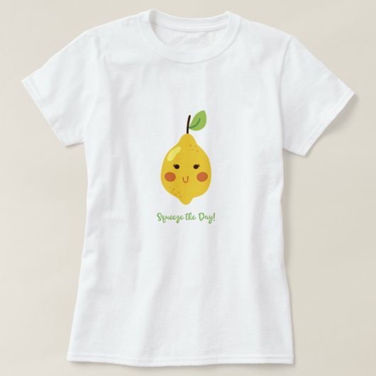 T-shirt Squeeze Day Punny Lemon (Design devant)