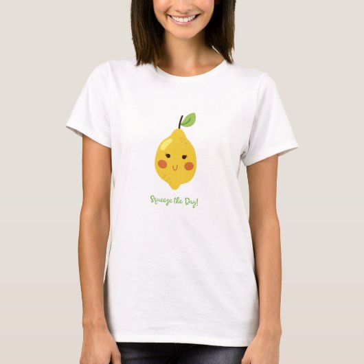 T-shirt Squeeze Day Punny Lemon (Devant)