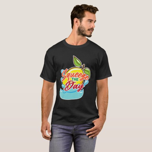 T-shirt Squeeze The Day Lemonade Stand Juice Stand Lemonad (Devant entier)