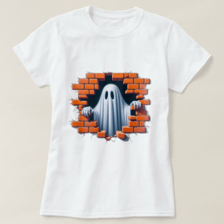 T-shirt Squelette 3d Poing à travers une conception murale