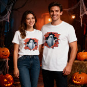 T-shirt Squelette 3d Poing à travers une conception murale