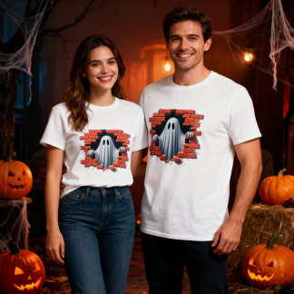 T-shirt Squelette 3d Poing à travers une conception murale