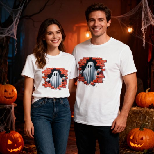 T-shirt Squelette 3d Poing à travers une conception murale