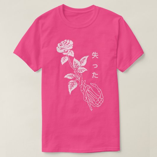 T-shirt Squelette à fleurs de rose simple (Design devant)