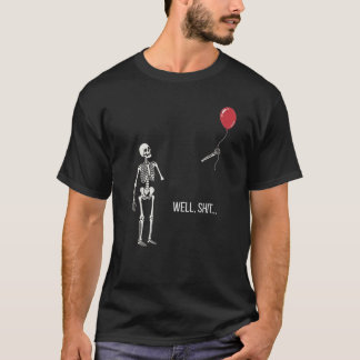 T-shirt Squelette a perdu un ballon, humour noir Halloween