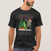 T-shirt Squelette abîmé Squelette Santa Hat Vilain Noël Sw (Devant)