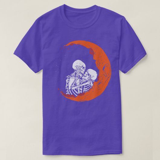 T-shirt squelette aimant embrasser (Design devant)