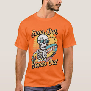 T-shirt Squelette amusant de surf solaire