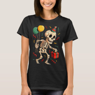 T-shirt Squelette Anniversaire Drôle Joyeux Halloween Anni