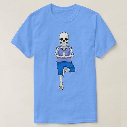 T-shirt Squelette au Yoga Stretch (Design devant)