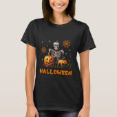 T-shirt Squelette avec citrouille (Devant)