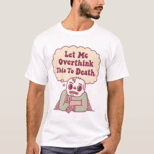 T-shirt Squelette Avec Cobwebs Laissez-Moi Réfléchir À Cel
