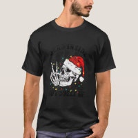 Squelette Avec Le Chapeau Du Père Noël Lumières Mo