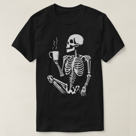 T-shirt squelette café 1 (Design devant)