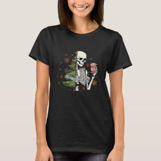 T-shirt squelette café de noël