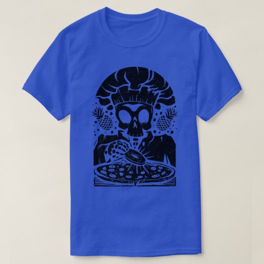 T-shirt Squelette Chef Pineappa Pizza Pineappa Pizza Lov (Design devant)