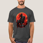 T-shirt Squelette cheval Squelette humain Cheval équitatio (Devant)
