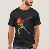 T-shirt Squelette Coloré en Dab (Devant)