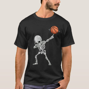 T-shirt Squelette Dabbing Joueur de Basketball Halloween