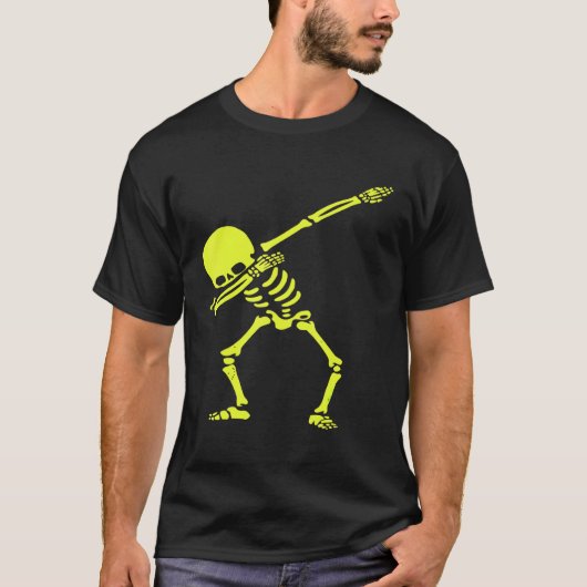T-shirt Squelette Dabing Halloween Radioactive Skeleton Co (Devant)