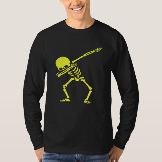 T-shirt Squelette Dabing Halloween Radioactive Skeleton Co (Devant)